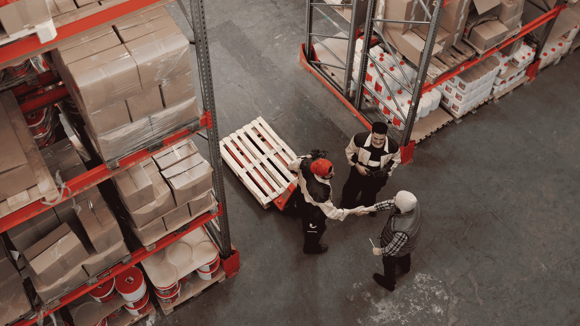 home workers handshake